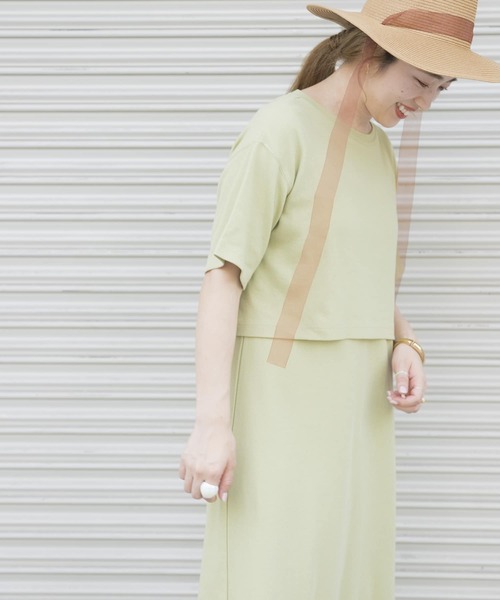 ITEMS URBANRESEARCH（アイテムズ アーバンリサーチ）の「カットセットワンピース（ワンピース・レディース・チャコールグレー/オフホワイト/ライトカーキ/グレー系その他・FREE）」の6枚目の写真