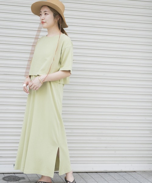 ITEMS URBANRESEARCH（アイテムズ アーバンリサーチ）の「カットセットワンピース（ワンピース・レディース・チャコールグレー/オフホワイト/ライトカーキ/グレー系その他・FREE）」の8枚目の写真