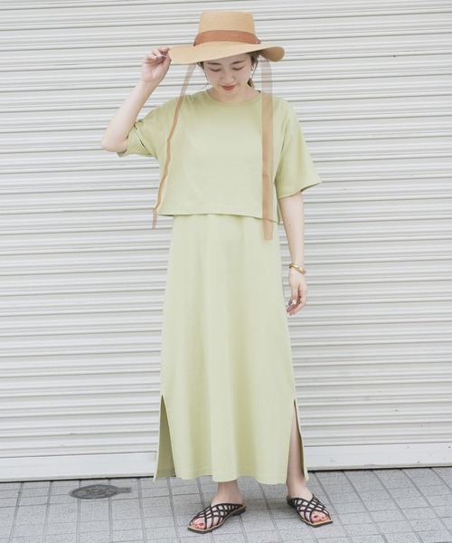 ITEMS URBANRESEARCH（アイテムズ アーバンリサーチ）の「カットセットワンピース（ワンピース・レディース・チャコールグレー/オフホワイト/ライトカーキ/グレー系その他・FREE）」の9枚目の写真