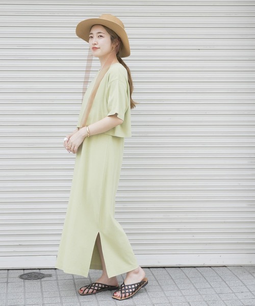 ITEMS URBANRESEARCH（アイテムズ アーバンリサーチ）の「カットセットワンピース（ワンピース・レディース・チャコールグレー/オフホワイト/ライトカーキ/グレー系その他・FREE）」の10枚目の写真