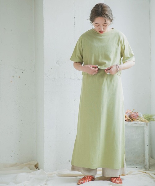 ITEMS URBANRESEARCH（アイテムズ アーバンリサーチ）の「カットセットワンピース（ワンピース・レディース・チャコールグレー/オフホワイト/ライトカーキ/グレー系その他・FREE）」の13枚目の写真