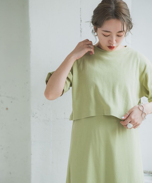 ITEMS URBANRESEARCH（アイテムズ アーバンリサーチ）の「カットセットワンピース（ワンピース・レディース・チャコールグレー/オフホワイト/ライトカーキ/グレー系その他・FREE）」の14枚目の写真