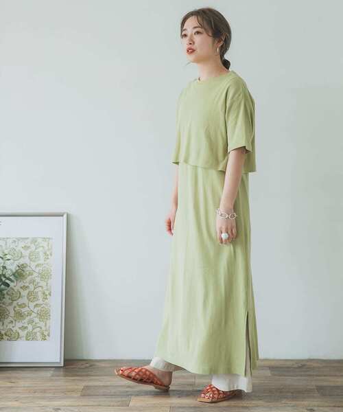 ITEMS URBANRESEARCH（アイテムズ アーバンリサーチ）の「カットセットワンピース（ワンピース・レディース・チャコールグレー/オフホワイト/ライトカーキ/グレー系その他・FREE）」の19枚目の写真