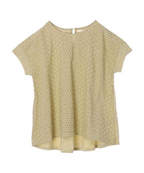 earth music&ecology（アースミュージックアンドエコロジー）の「フロントアイレットレースカットソー ＊（Tシャツ/カットソー・レディース・ネイビー/オフホワイト/イエロー/ミント/ピンクベージュ・FREE）」の22枚目の写真