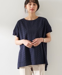 earth music&ecology | フロントアイレットレースカットソー ＊(Tシャツ/カットソー)