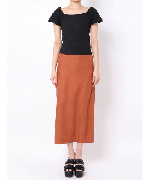 EMODA(エモダ)の「ウエストカーブロングスカート(スカート・レディース・ブラック/オレンジ/その他・SMALL/MEDIUM)」の7枚目の写真