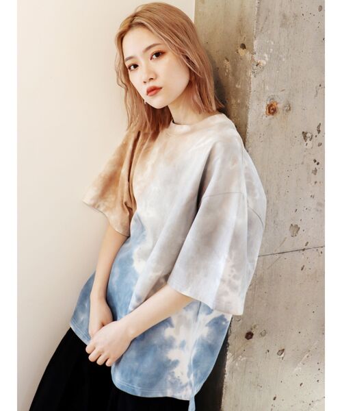 MURUA（ムルーア）の「USコットンルーズタイダイTee（Tシャツ/カットソー・レディース・その他1・FREE）」の8枚目の写真