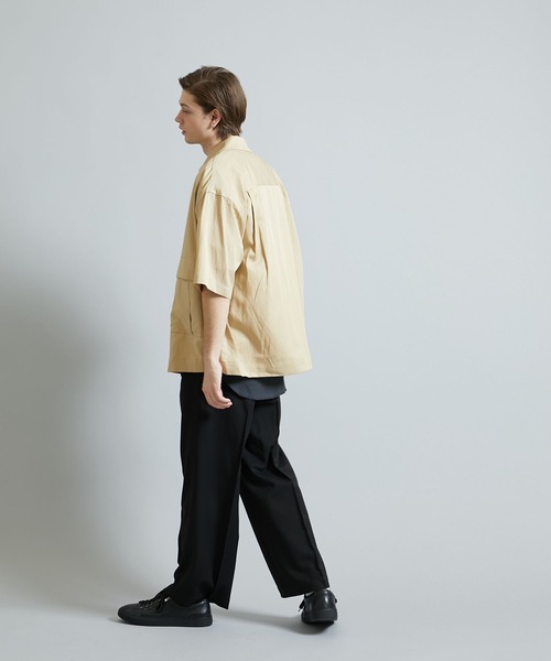 STUDIOUS SELECT（ステュディオスセレクト）の「STUDIOUS別注 ジップアップハーフスリーブCPOシャツ（シャツ/ブラウス・メンズ・ベージュ/ブラック/カーキ/ネイビー・1/2/3）」の11枚目の写真