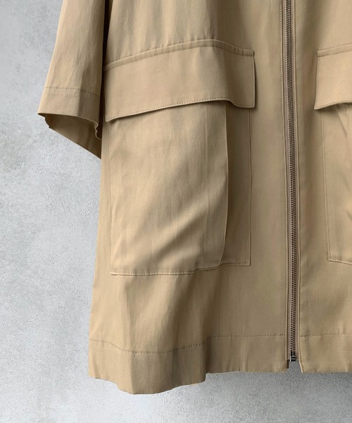 STUDIOUS SELECT（ステュディオスセレクト）の「STUDIOUS別注 ジップアップハーフスリーブCPOシャツ（シャツ/ブラウス・メンズ・ベージュ/ブラック/カーキ/ネイビー・1/2/3）」の19枚目の写真
