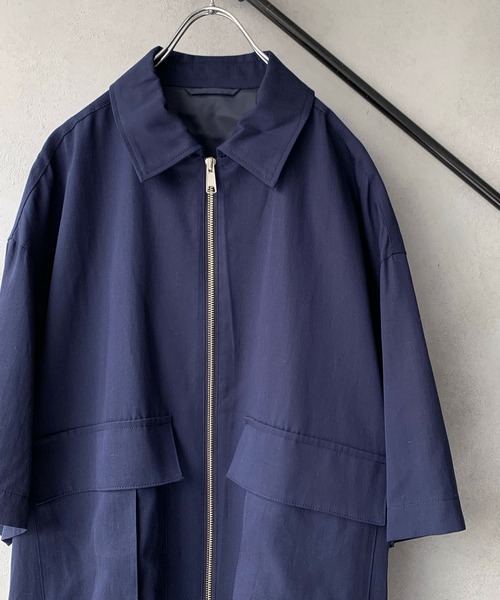 STUDIOUS SELECT（ステュディオスセレクト）の「STUDIOUS別注 ジップアップハーフスリーブCPOシャツ（シャツ/ブラウス・メンズ・ベージュ/ブラック/カーキ/ネイビー・1/2/3）」の22枚目の写真