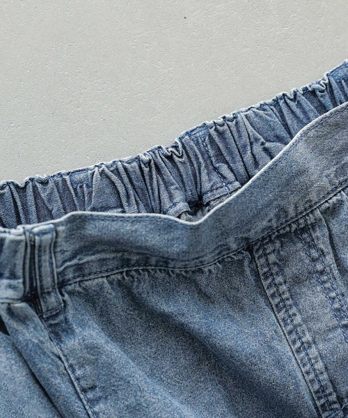 osharewalker（オシャレウォーカー）の「【廃盤】『パネル切替デニムフレアスカート』（デニムスカート・レディース・ブルー/ブラック・FREE）」の16枚目の写真