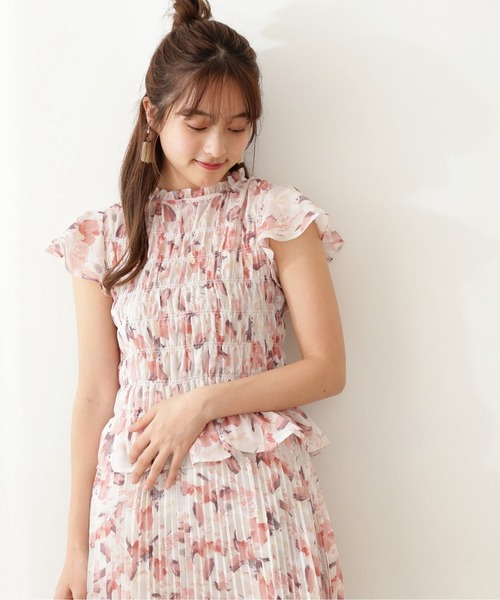 PROPORTION BODY DRESSING（プロポーションボディドレッシング）の「ヘイジーシャーリングブラウス / 1211210503（シャツ/ブラウス・レディース・ピンク/グレー・MEDIUM/SMALL）」の2枚目の写真