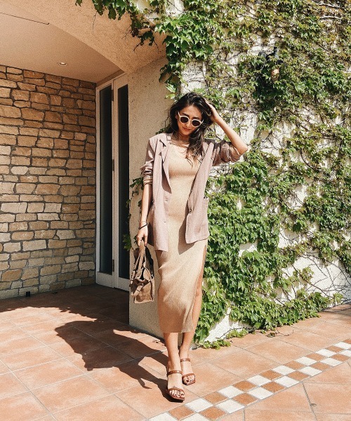 esutoreja(エストレジャ)の「ストライプジャケット(テーラードジャケット・レディース・ブラウン/オフホワイト・FREE)」の11枚目の写真