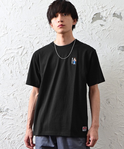MinoriTY(マイノリティ)の「【BENDAVIS】ミニゴリラ刺繍半袖Tシャツ ロゴTシャツ メンズ 夏服(Tシャツ/カットソー・メンズ・ホワイト/ネイビー/ブラック/ベージュ・M/L)」の2枚目の写真