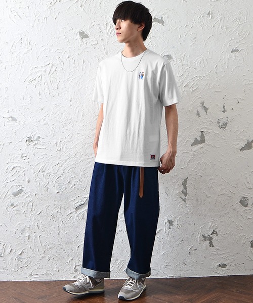 MinoriTY(マイノリティ)の「【BENDAVIS】ミニゴリラ刺繍半袖Tシャツ ロゴTシャツ メンズ 夏服(Tシャツ/カットソー・メンズ・ホワイト/ネイビー/ブラック/ベージュ・M/L)」の6枚目の写真