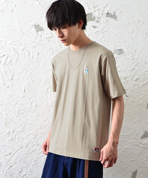 MinoriTY(マイノリティ)の「【BENDAVIS】ミニゴリラ刺繍半袖Tシャツ ロゴTシャツ メンズ 夏服(Tシャツ/カットソー・メンズ・ホワイト/ネイビー/ブラック/ベージュ・M/L)」の9枚目の写真