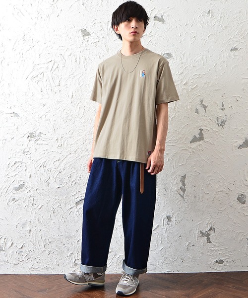 MinoriTY(マイノリティ)の「【BENDAVIS】ミニゴリラ刺繍半袖Tシャツ ロゴTシャツ メンズ 夏服(Tシャツ/カットソー・メンズ・ホワイト/ネイビー/ブラック/ベージュ・M/L)」の10枚目の写真