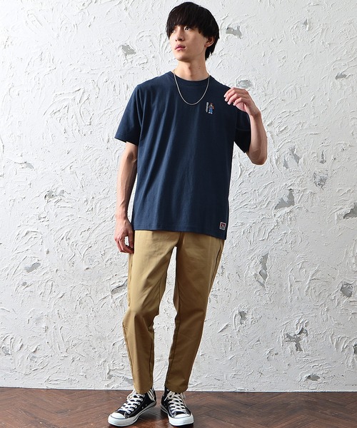 MinoriTY(マイノリティ)の「【BENDAVIS】ミニゴリラ刺繍半袖Tシャツ ロゴTシャツ メンズ 夏服(Tシャツ/カットソー・メンズ・ホワイト/ネイビー/ブラック/ベージュ・M/L)」の14枚目の写真