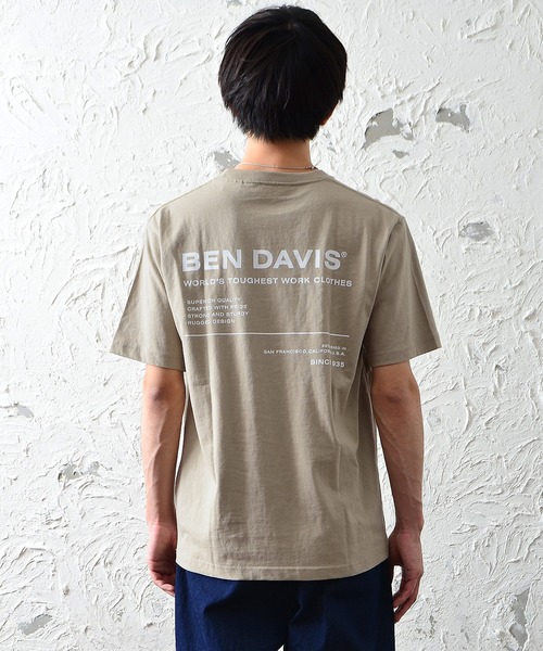 MinoriTY(マイノリティ)の「【BENDAVIS】ミニゴリラ刺繍半袖Tシャツ ロゴTシャツ メンズ 夏服(Tシャツ/カットソー・メンズ・ホワイト/ネイビー/ブラック/ベージュ・M/L)」の12枚目の写真