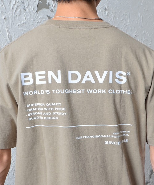 MinoriTY(マイノリティ)の「【BENDAVIS】ミニゴリラ刺繍半袖Tシャツ ロゴTシャツ メンズ 夏服(Tシャツ/カットソー・メンズ・ホワイト/ネイビー/ブラック/ベージュ・M/L)」の16枚目の写真