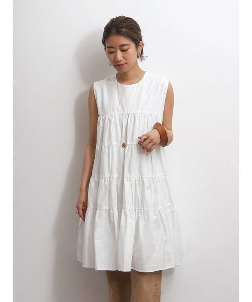 Ungrid（アングリッド）の「ノースリティアードワンピース（ワンピース・レディース・ブラック/オフホワイト/ブルー/サーモンピンク・FREE）」の2枚目の写真