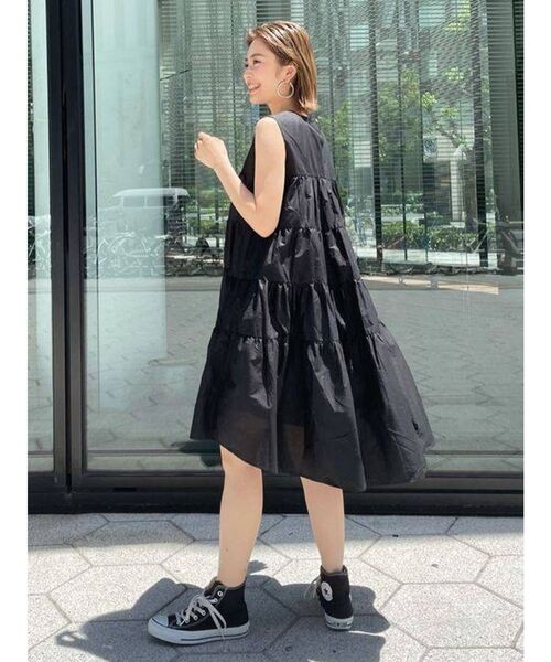 Ungrid（アングリッド）の「ノースリティアードワンピース（ワンピース・レディース・ブラック/オフホワイト/ブルー/サーモンピンク・FREE）」の6枚目の写真