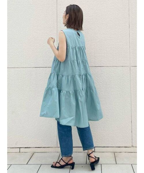 Ungrid（アングリッド）の「ノースリティアードワンピース（ワンピース・レディース・ブラック/オフホワイト/ブルー/サーモンピンク・FREE）」の10枚目の写真