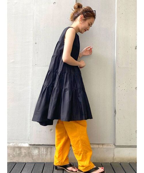 Ungrid（アングリッド）の「ノースリティアードワンピース（ワンピース・レディース・ブラック/オフホワイト/ブルー/サーモンピンク・FREE）」の12枚目の写真