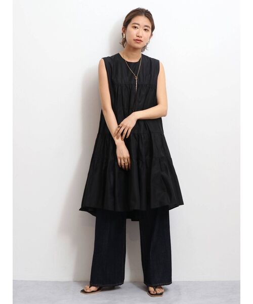 Ungrid（アングリッド）の「ノースリティアードワンピース（ワンピース・レディース・ブラック/オフホワイト/ブルー/サーモンピンク・FREE）」の16枚目の写真