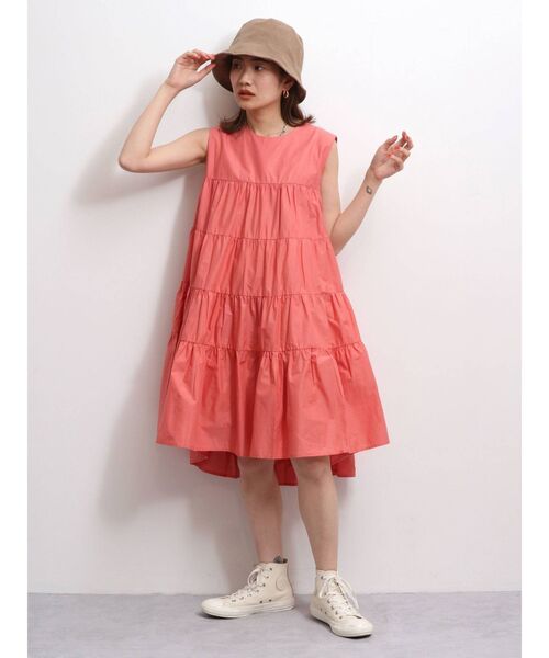 Ungrid（アングリッド）の「ノースリティアードワンピース（ワンピース・レディース・ブラック/オフホワイト/ブルー/サーモンピンク・FREE）」の19枚目の写真