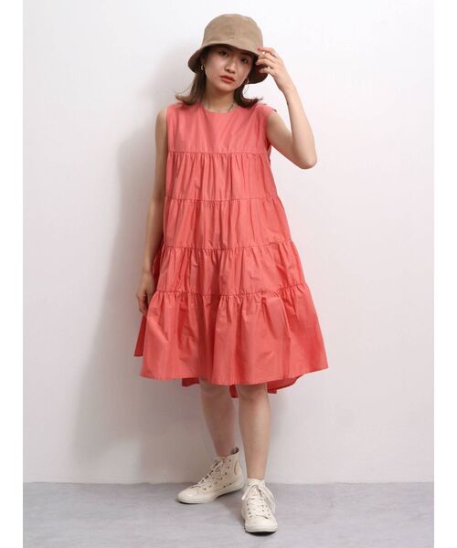 Ungrid（アングリッド）の「ノースリティアードワンピース（ワンピース・レディース・ブラック/オフホワイト/ブルー/サーモンピンク・FREE）」の20枚目の写真