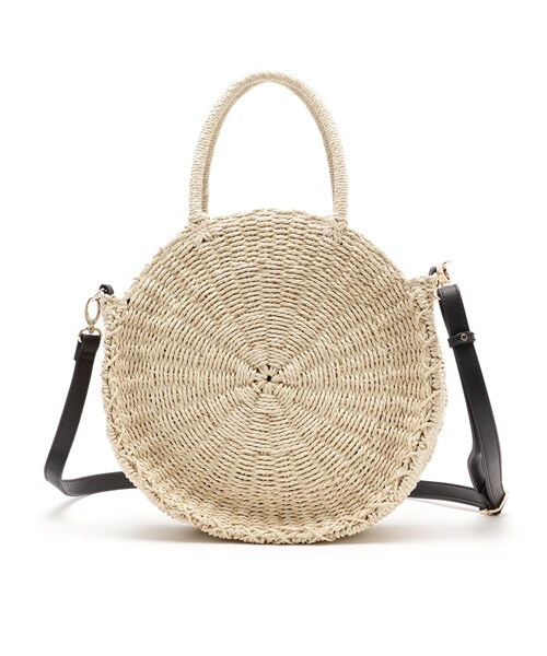 SHOO・LA・RUE（シューラルー）の「◆【抗菌防臭】ペーパーサークルトート（トートバッグ・レディース・ナチュラル/ベージュ・00）」の2枚目の写真