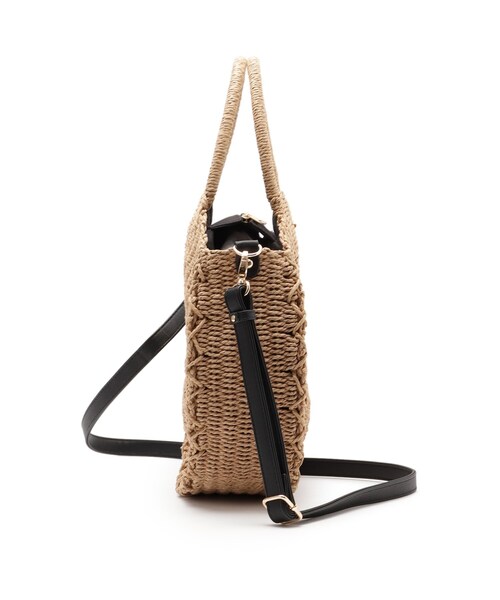 SHOO・LA・RUE（シューラルー）の「◆【抗菌防臭】ペーパーサークルトート（トートバッグ・レディース・ナチュラル/ベージュ・00）」の3枚目の写真