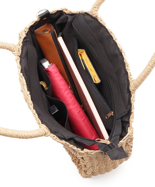 SHOO・LA・RUE（シューラルー）の「◆【抗菌防臭】ペーパーサークルトート（トートバッグ・レディース・ナチュラル/ベージュ・00）」の8枚目の写真