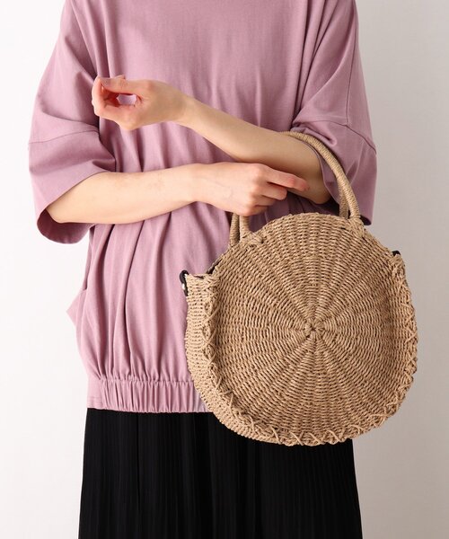 SHOO・LA・RUE（シューラルー）の「◆【抗菌防臭】ペーパーサークルトート（トートバッグ・レディース・ナチュラル/ベージュ・00）」の9枚目の写真