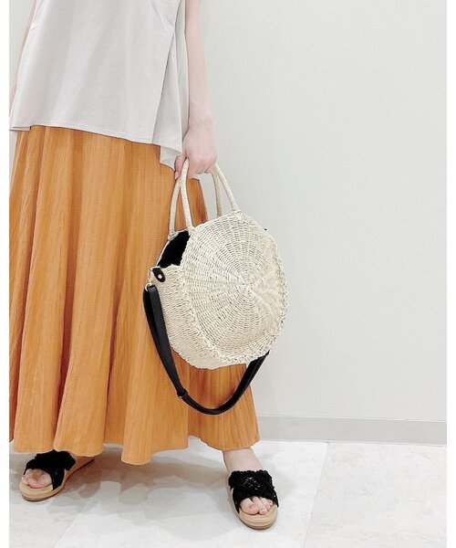 SHOO・LA・RUE（シューラルー）の「◆【抗菌防臭】ペーパーサークルトート（トートバッグ・レディース・ナチュラル/ベージュ・00）」の11枚目の写真