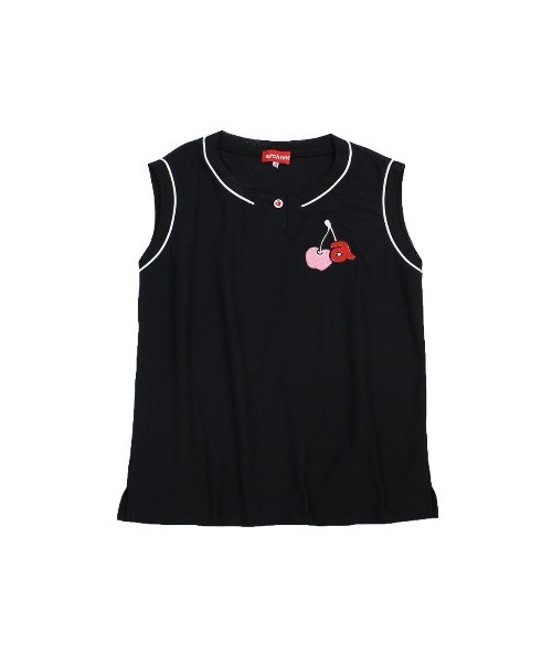 archivio（アルチビオ）の「＜LADIES＞アルチビオゴルフウェア / アップリケ刺繍ノースリーブポロシャツ（トップス）（タンクトップ・レディース・レッド/ブルー/ブラック/ホワイト・MEDIUM/SMALL）」の13枚目の写真