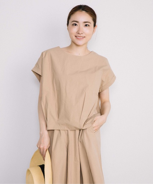Chaco closet(チャコ クローゼット)の「セットアップ裾タックプルオーバー×フレアーロングスカート(セットアップ・レディース・レッド/ブラック/ベージュ・FREE)」の19枚目の写真