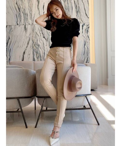 RESEXXY（リゼクシー）の「シャギーニットトップス（ニット/セーター・レディース・ホワイト/ブラック/ベージュ・FREE）」の18枚目の写真