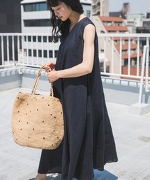 かぐれ | リネンノースリーブAラインワンピース(ワンピース)