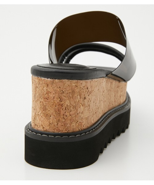 AZUL by moussy（アズールバイマウジー）の「SHARK SOLE CORK HEEL SANDALS（サンダル・レディース・ブラック系その他/ブラック・MEDIUM/LARGE/SMALL）」の10枚目の写真