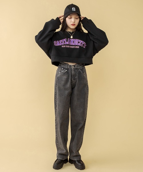 RASVOA(ラスボア)の「ホックタックカラーデニム(デニムパンツ・レディース・ブラック/グリーン/アイボリー・FREE)」の12枚目の写真