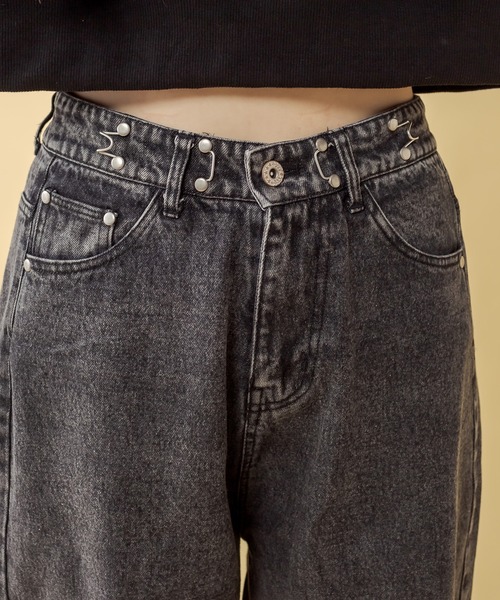 RASVOA(ラスボア)の「ホックタックカラーデニム(デニムパンツ・レディース・ブラック/グリーン/アイボリー・FREE)」の19枚目の写真