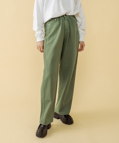 RASVOA(ラスボア)の「ホックタックカラーデニム(デニムパンツ・レディース・ブラック/グリーン/アイボリー・FREE)」の18枚目の写真