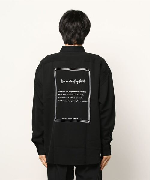 Naive magic(ナイーブマジック)の「【a】ナチュラルストレッチ バックプリント/バック刺しゅうシャツ(シャツ/ブラウス・メンズ・ブルー/ブラック系その他/チャコールグレー/ブルー系その他/ホワイト系その他/ホワイト/マルチ/ベージュ系その他/ブラック・LARGE/X-LARGE/MEDIUM)」の15枚目の写真