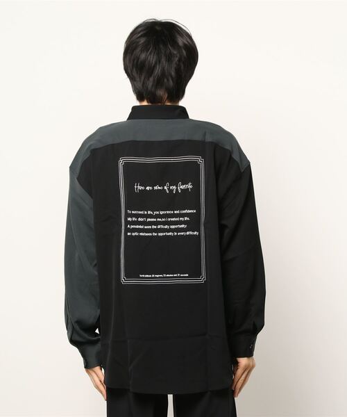 Naive magic(ナイーブマジック)の「【a】ナチュラルストレッチ バックプリント/バック刺しゅうシャツ(シャツ/ブラウス・メンズ・ブルー/ブラック系その他/チャコールグレー/ブルー系その他/ホワイト系その他/ホワイト/マルチ/ベージュ系その他/ブラック・LARGE/X-LARGE/MEDIUM)」の10枚目の写真