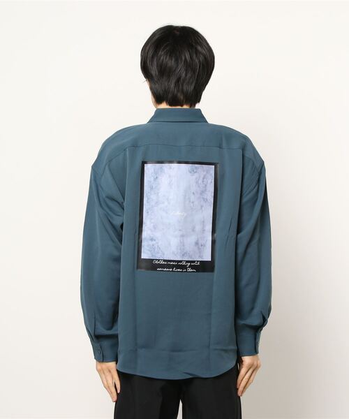 Naive magic(ナイーブマジック)の「【a】ナチュラルストレッチ バックプリント/バック刺しゅうシャツ(シャツ/ブラウス・メンズ・ブルー/ブラック系その他/チャコールグレー/ブルー系その他/ホワイト系その他/ホワイト/マルチ/ベージュ系その他/ブラック・LARGE/X-LARGE/MEDIUM)」の12枚目の写真