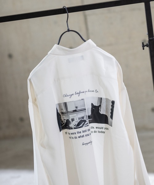 Naive magic(ナイーブマジック)の「【a】ナチュラルストレッチ バックプリント/バック刺しゅうシャツ(シャツ/ブラウス・メンズ・ブルー/ブラック系その他/チャコールグレー/ブルー系その他/ホワイト系その他/ホワイト/マルチ/ベージュ系その他/ブラック・LARGE/X-LARGE/MEDIUM)」の2枚目の写真