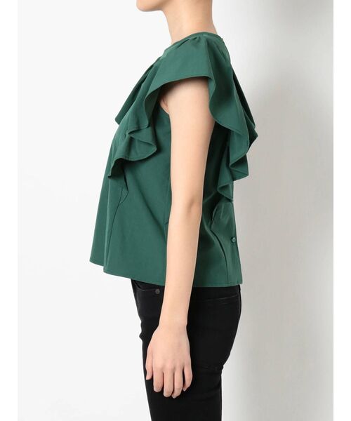 MURUA（ムルーア）の「オーバーラッフルブラウス（シャツ/ブラウス・レディース・ブラック/グリーン・FREE）」の12枚目の写真
