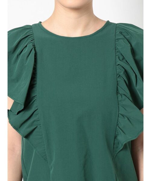 MURUA（ムルーア）の「オーバーラッフルブラウス（シャツ/ブラウス・レディース・ブラック/グリーン・FREE）」の14枚目の写真